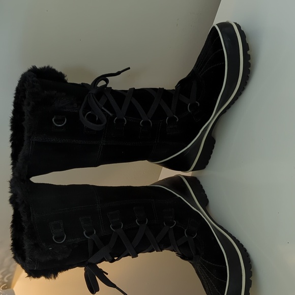 Sorel Tivoli High II Waterproof Rain & Snow Boot Black Lace Up Size 11 - Picture 3 of 6